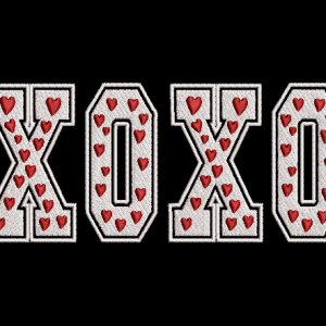 XOXO Hearts Embroidery Design – Valentine Multi Size